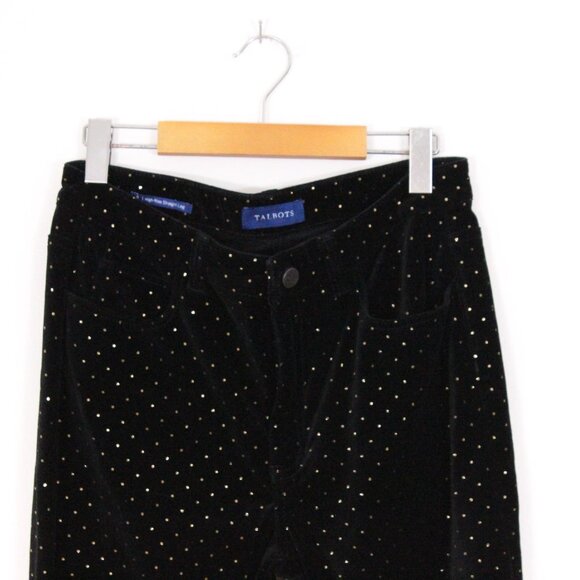 TALBOTS HIGH-RISE STRAIGHT-LEG VELVETEEN PANT - DOT - Picture 5 of 9